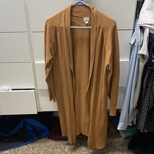 a new day Women's Dark Tan Open Front Cardigan